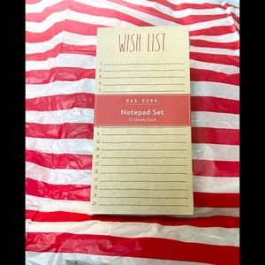 Rae Dunn “WISH LIST” & “GROCERIES” Notepads NWOT